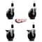 Service Caster 5'' Phenolic Wheel Swivel 1-1/2'' Expand Stem Caster Set 2 Brakes, 4PK SCC-EX20S514-PHS-2-PLB-2-112 - alternate 2